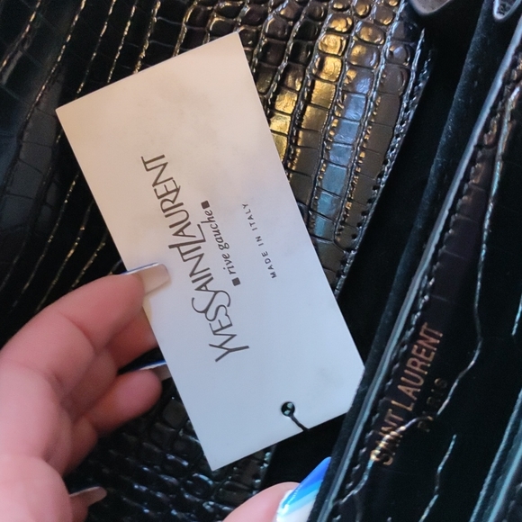 YSL sunset medium chain bag in crocodile - Picture 10 of 16